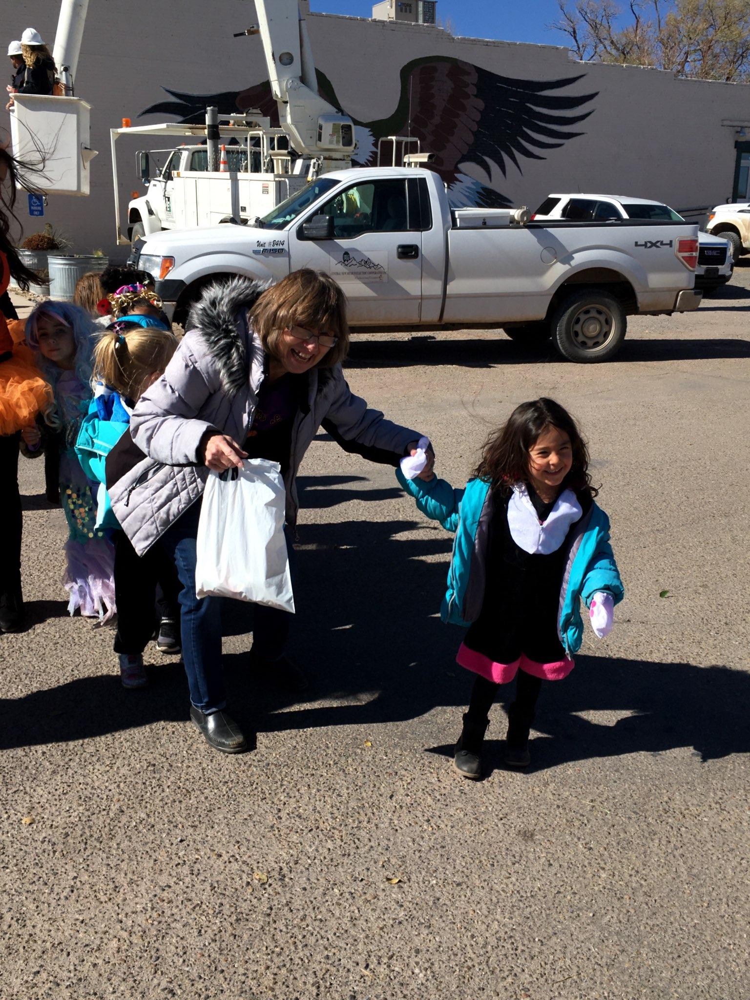 Kids Trick or Treating at Parade