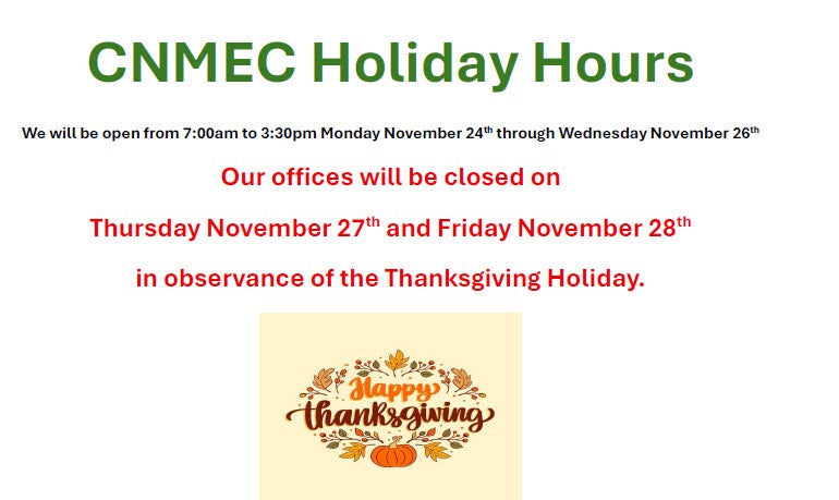 Holiday Hours - 2025