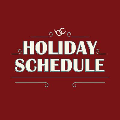 Holiday Schedule